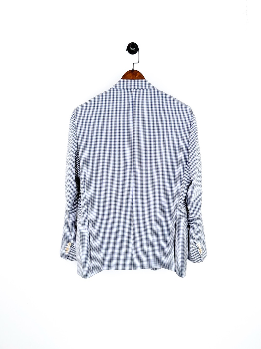 NEW Caruso Classic Men's Italian Wool Blue Check Blazer Sport Coat 46L - Picture 9 of 16